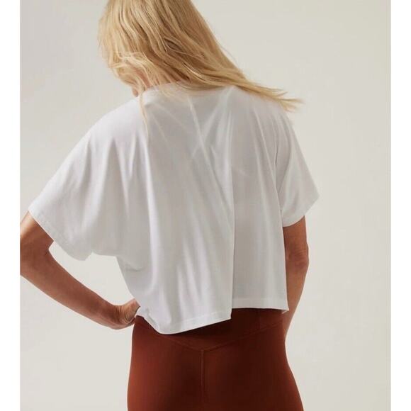 Athleta LOT OF 2 Elemental Cropped & With Ease Rib Tee 3X White‎ and Gray - Picture 11 of 16